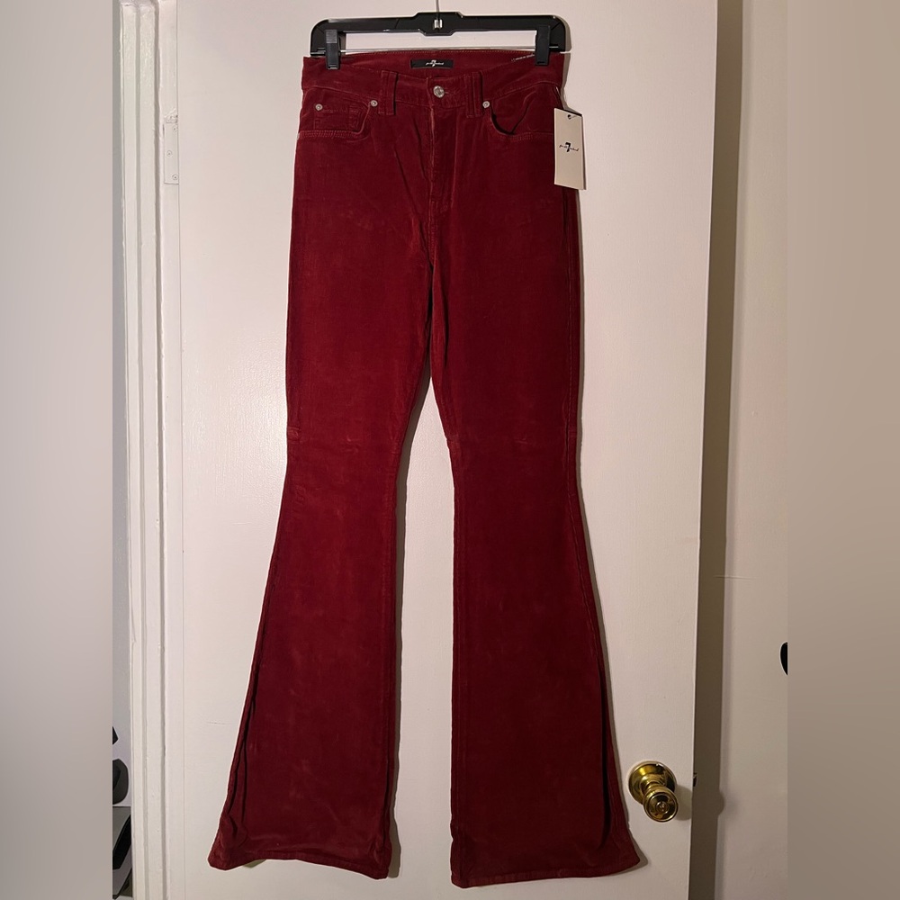 7 for all mankind corduroy flared pants